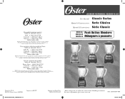 Oster Classic Series 5 speed Blender Instruction Manual - 2