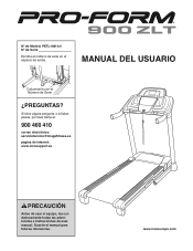 ProForm 900 Zlt Treadmill Spanish Manual