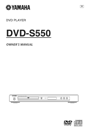 Yamaha DVD-S550 Owner's Manual