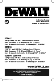 Dewalt DCF899M1 Instruction Manual