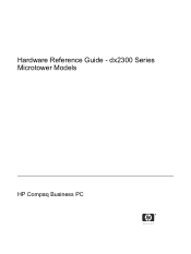 HP Dx2300 Hardware Reference Guide - dx 2300 MT