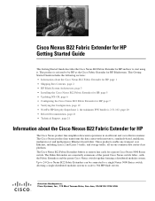 HP Integrity Superdome 2 8-socket Cisco Nexus B22 Fabric Extender for HP Getting Started Guide