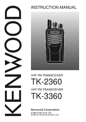 Kenwood TK-3360 User Manual 3