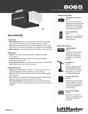 LiftMaster 8065 8065 Sell Sheet Manual