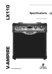 Behringer V-AMPIRE LX110-GY Spec Sheet