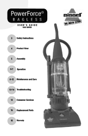 Bissell PowerForce Turbo Vacuum User Guide - English