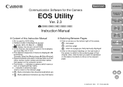 Canon EOS Rebel XSi EF-S 18-55IS Kit EOS Utility 2.3 for Macintosh Instruction Manual (EOS DIGITAL REBEL XSi/EOS 450D)