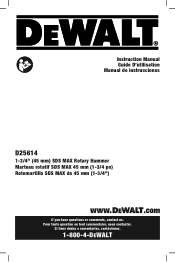 Dewalt D25614K Instruction Manual