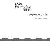 Epson Expression 800 User Manual