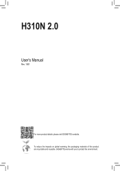 Gigabyte H310N 2.0 User Manual
