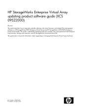 HP EVA8400 HP StorageWorks Enterprise Virtual Array updating product software guide (XCS 09522000) (576287-003, October 2010)