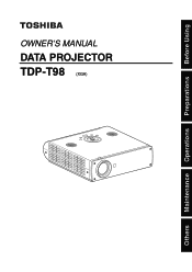 Toshiba TDP-T98U Owners Manual