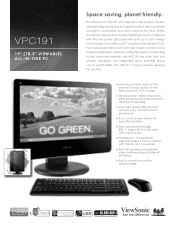ViewSonic VPC191 VPC191 Datasheet Low Res (English, US)