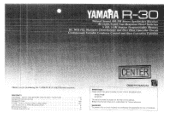 Yamaha R-30 Owner's Manual
