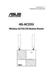 Asus 4G-AC53U users manual of LTE modem Firmware update guide in English