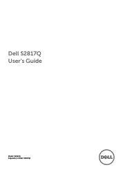 Dell S2817Q User Guide