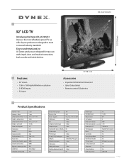 Dynex DX-32L100A13 Information Brochure (English)