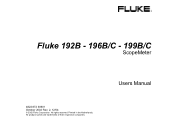 Fluke 192C FE 192,196,199 C Users Manual