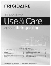 Frigidaire FGHS2634KB Use and Care Manual