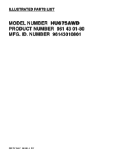 Husqvarna HU675AWD Parts List