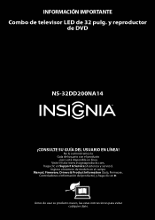 Insignia NS-32DD200NA14 Important Information (Spanish)
