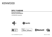 Kenwood DPX-7100DAB Instruction Manual 2