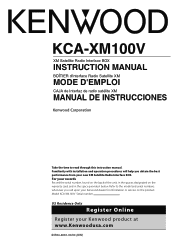 Kenwood KCA-XM100V User Manual