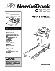 NordicTrack C 300 Treadmill Uk Manual