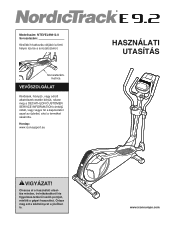 NordicTrack E 9.2 Elliptical Hungarian Manual