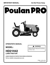 Poulan HD21H42 User Manual
