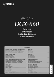 Yamaha DGX-660 DGX-660 Data List