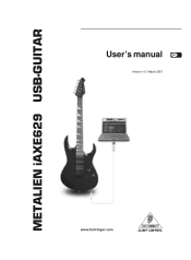 Behringer METALIEN USB GUITAR iAXE629-BKLS User Manual
