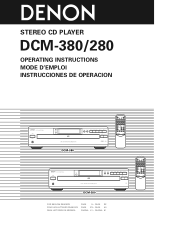 Denon DCM280 Operating Instructions