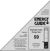Haier 39G2000 Energy Guide