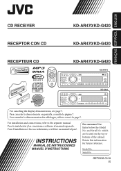 JVC KD-AR470 Instructions
