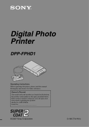 Sony DPP-FPHD1 Instruction Manual