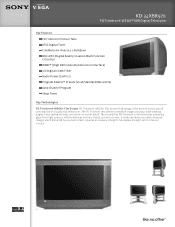 Sony KD-34XBR970 Marketing Specifications