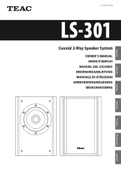 TEAC LS-301 Owner's Manual (English, Français, Español, Deutsch, Italiano, Nederlands, Svenska)