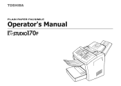 Toshiba ESTUDIO170F Operation Manual