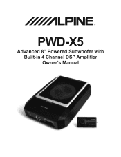 Alpine PWD-X5 Owners Manual