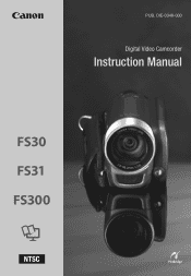 Canon FS300 FS30/FS31/FS300 Instruction Manual