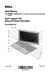 Dell Latitude XT2 Setup and Features Information Tech Sheet
