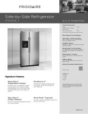 Frigidaire FFHS2612LS Product Specifications Sheet (English)