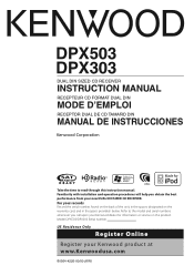 Kenwood DPX303 Instruction Manual
