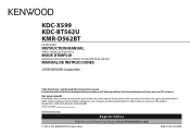 Kenwood KMR-D562BT User Manual