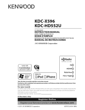 Kenwood KDC-HD552U Instruction Manual
