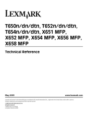 Lexmark X651DE Technical Reference