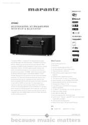 Marantz AV8802 Specification Sheet
