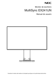 NEC EX241UN-TMX4G Users Manual - Spanish