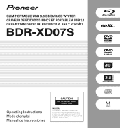 Pioneer BDR-XD07S Owners Manual